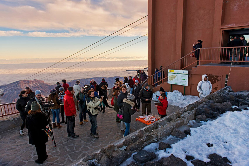 La cata más alta de España, en el Teide