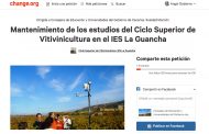 Apoya la formación de Vitivinicultura en el I.E.S, La Guancha