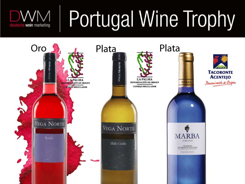Vinos Canarios premiados en el Portugal Wine Trophy