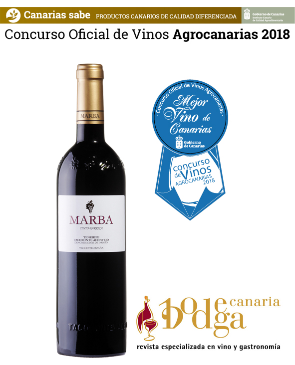 Marba Tinto Barrica, de nuevo el Mejor Vino de Canarias