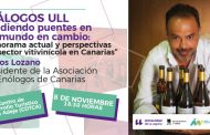 El enólogo Carlos Lozano protagonizará una nueva edición de Diálogos ULL en Adeje