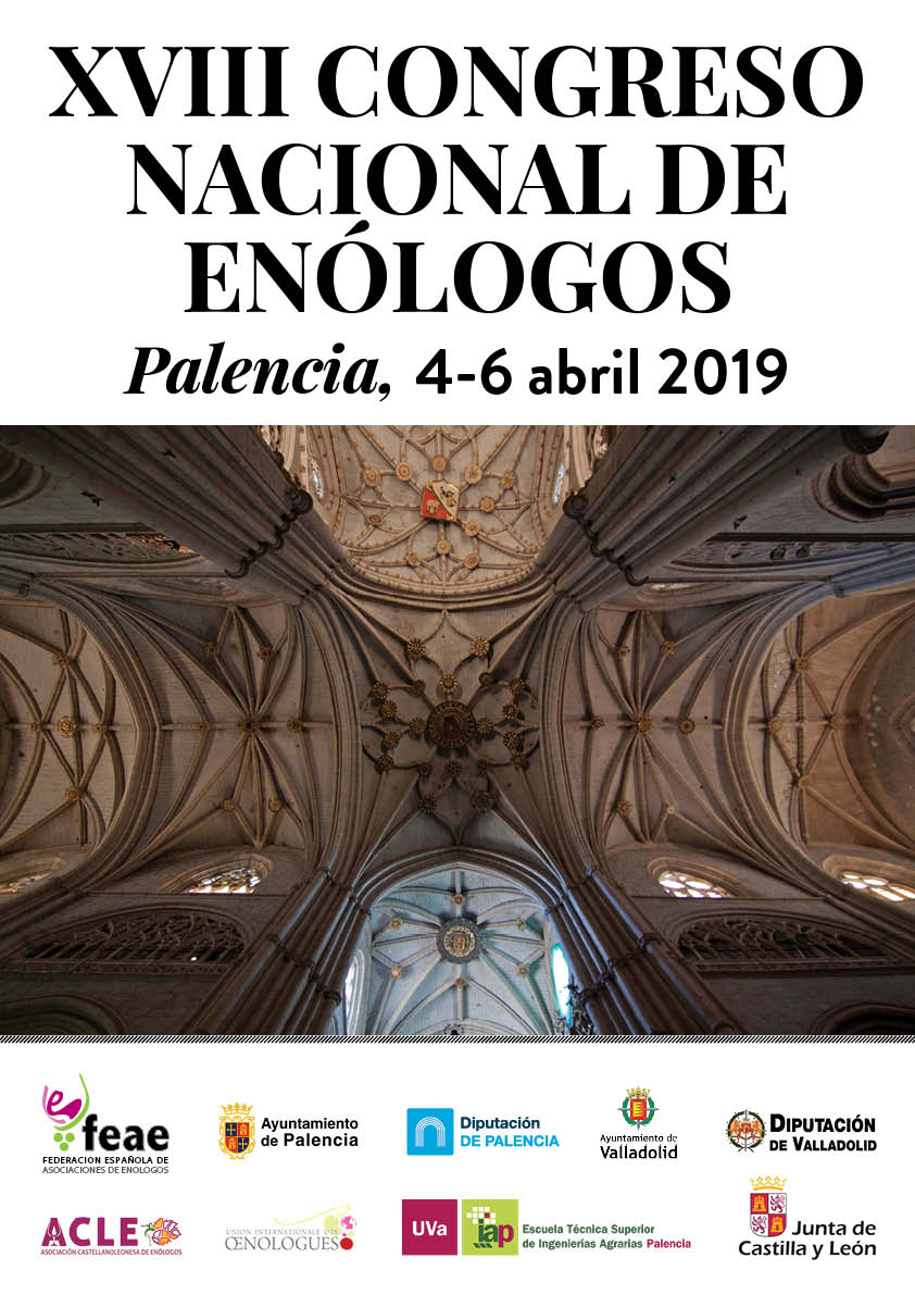 XVIII Congreso Nacional de Enólogos. Del 4 al 6 de abril de 2019 en Palencia.