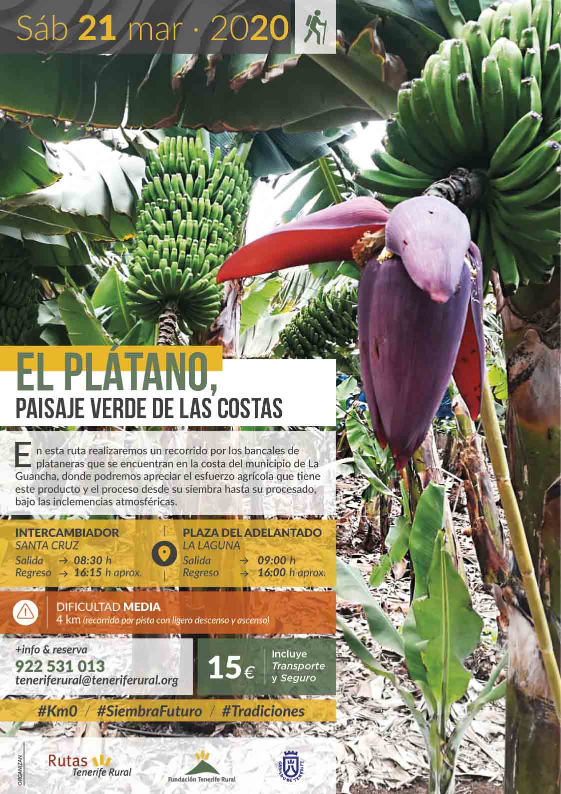 Ruta guiada “El Plátano, paisaje verde de las costas”, 21 de marzo de 2020