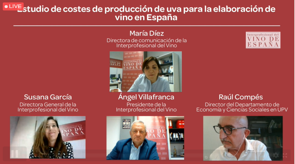 La Interprofesional del Vino en España presenta su “Estudio de costes de producción de uva para la elaboración de vino en España”
