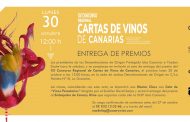 Entrega de Premios del XX Concurso Regional de “Cartas de Vinos de Canarias” para Hostelería, Restauración y Tiendas Especializadas